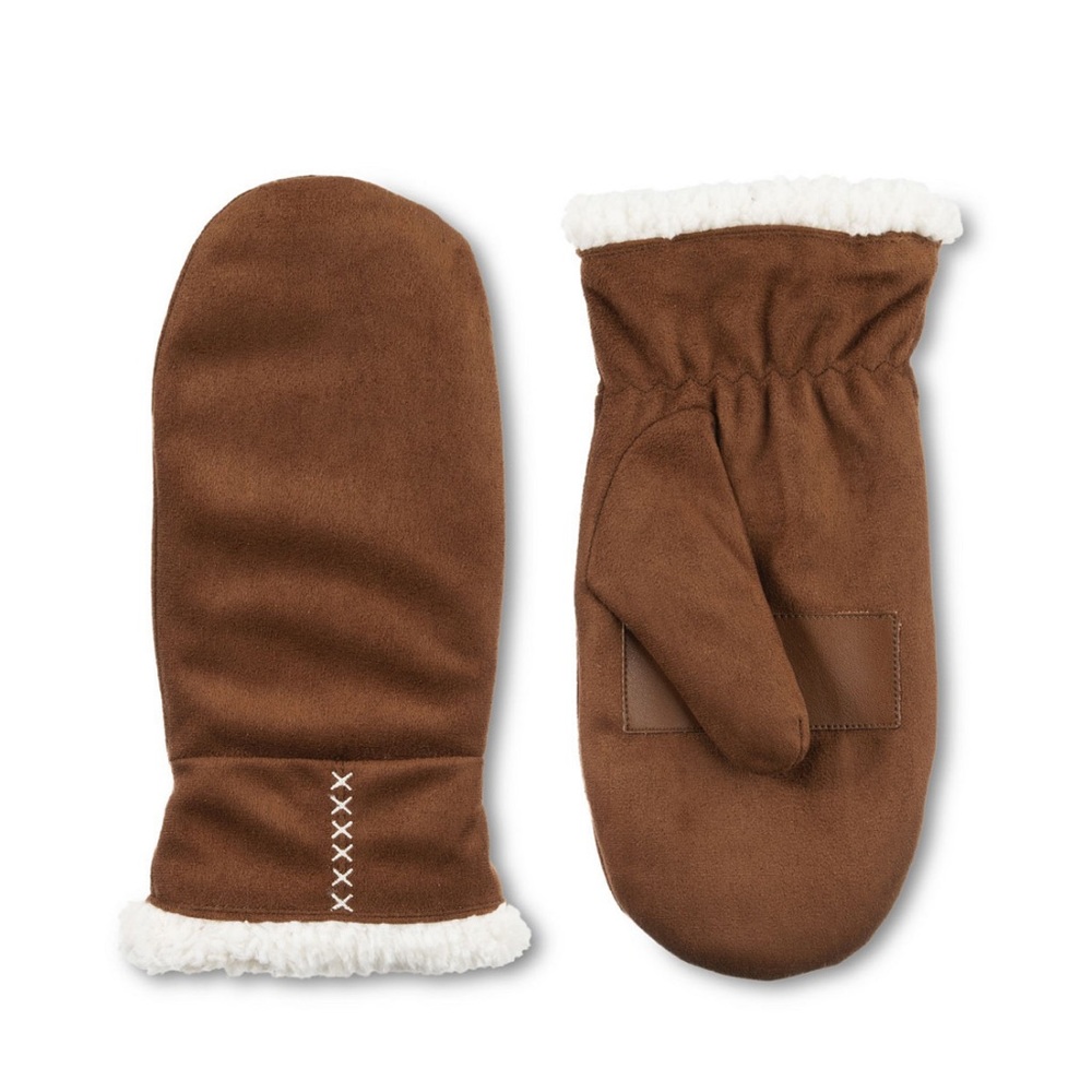 NWOT Faux lined touch screen mittens